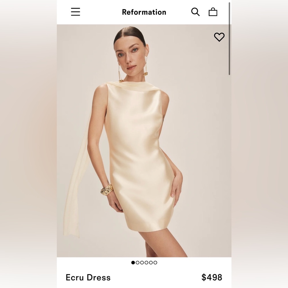 Reformation Ecru Mini Dress